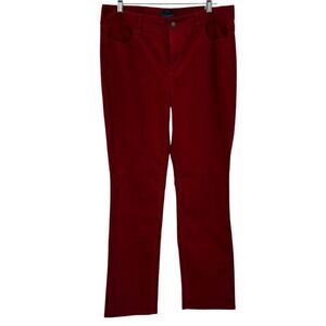 Talbots Heritage Corduroy Straight Leg Pants Red Size 14 NWT‎